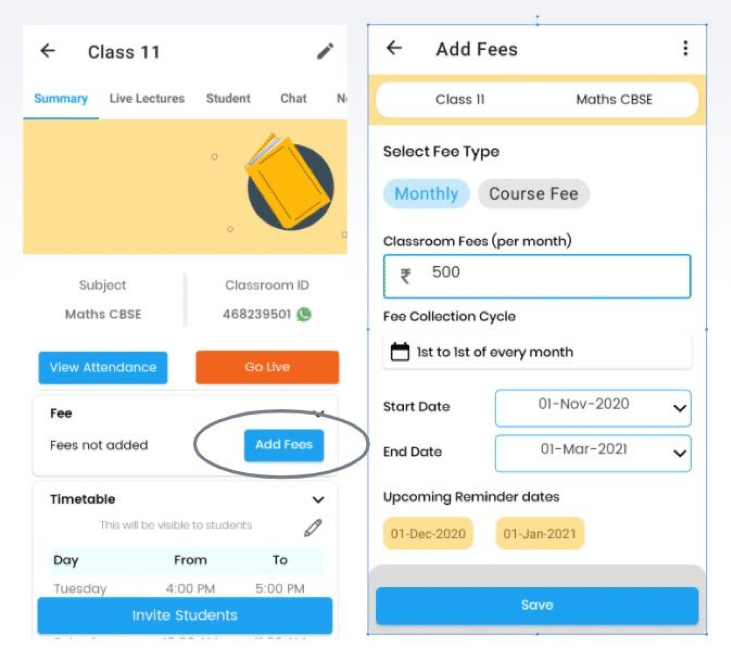 teachmint app UI