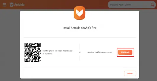 Aptoide install on pc